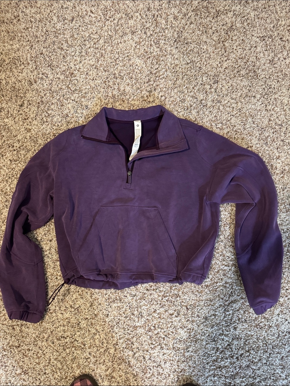 Purple Half-Zip Women’s Pullover Sweatshirt